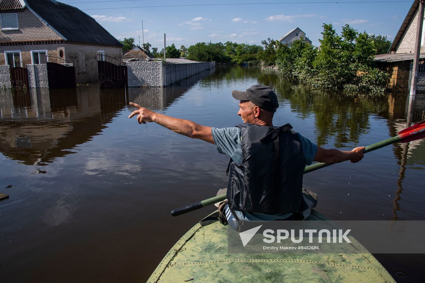 Russia Ukraine Kakhovka HPP Destruction