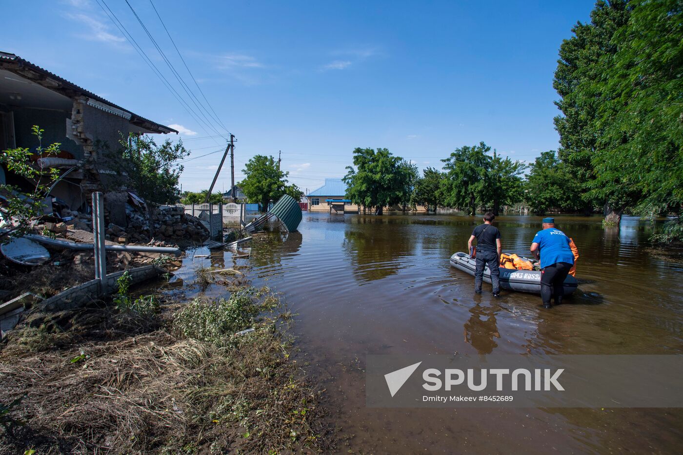 Russia Ukraine Kakhovka HPP Destruction