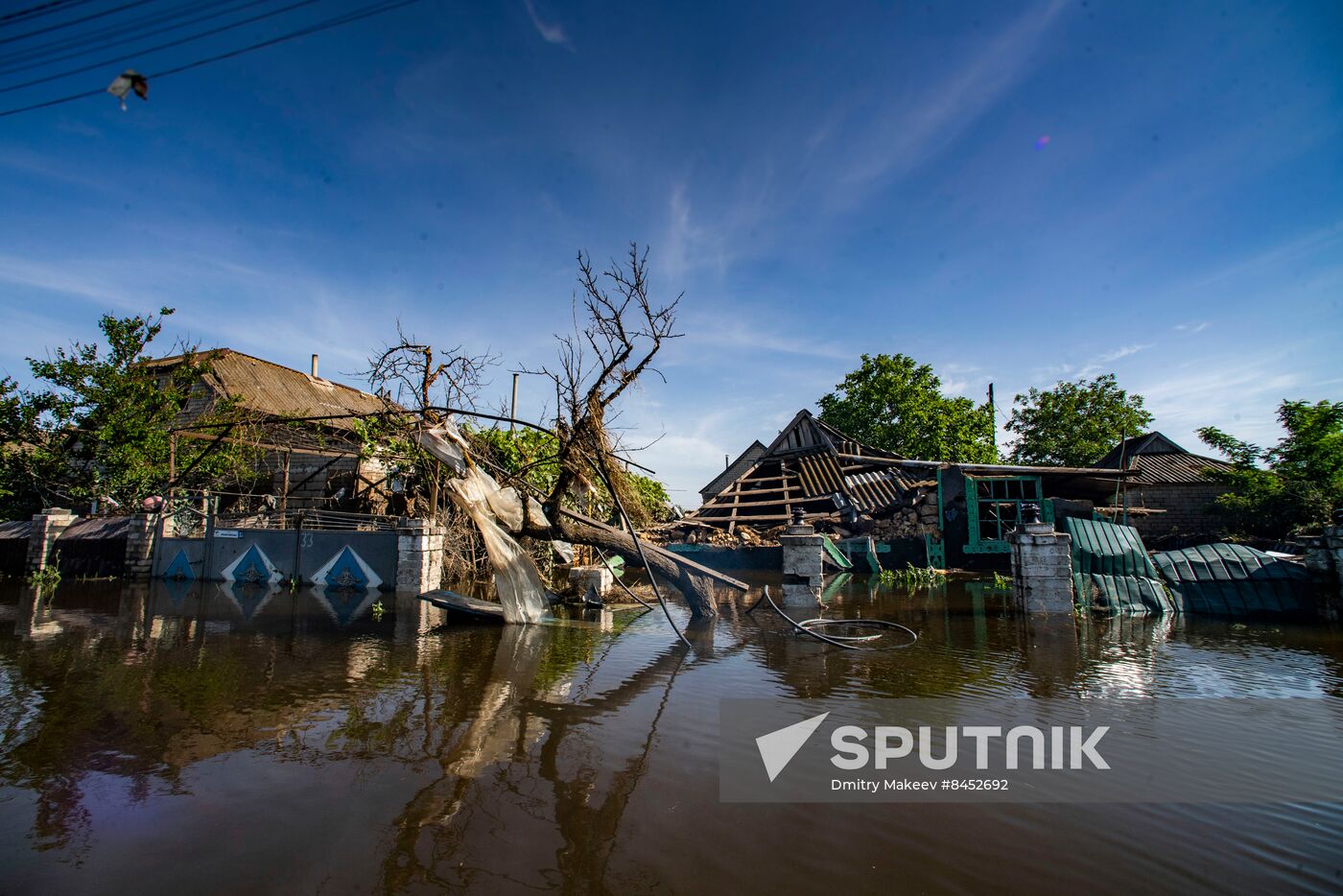 Russia Ukraine Kakhovka HPP Destruction