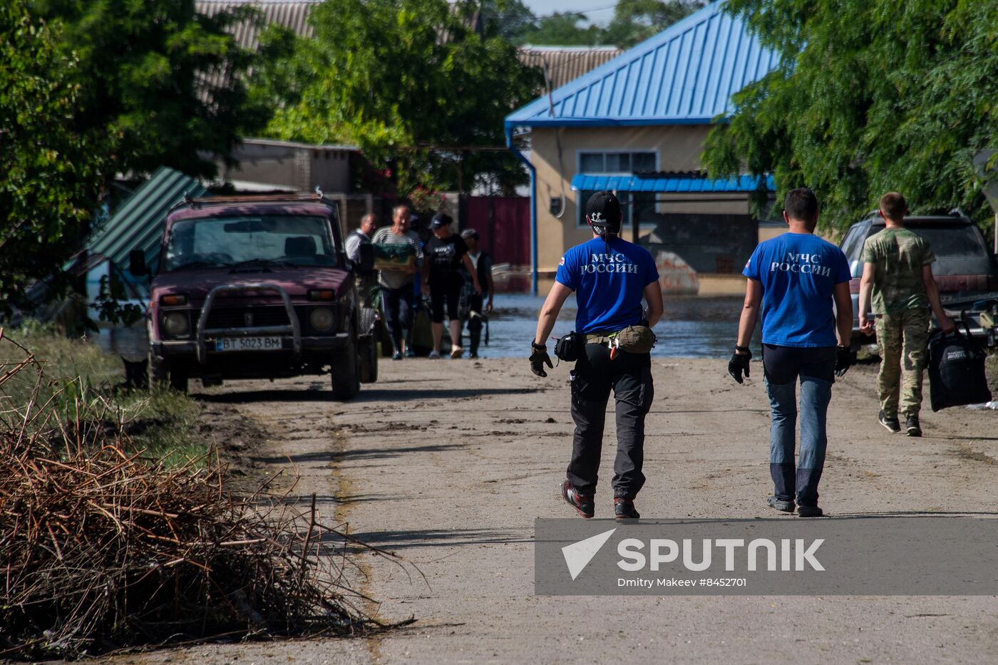 Russia Ukraine Kakhovka HPP Destruction