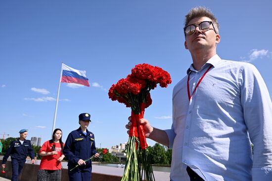 Russia Flag Raising