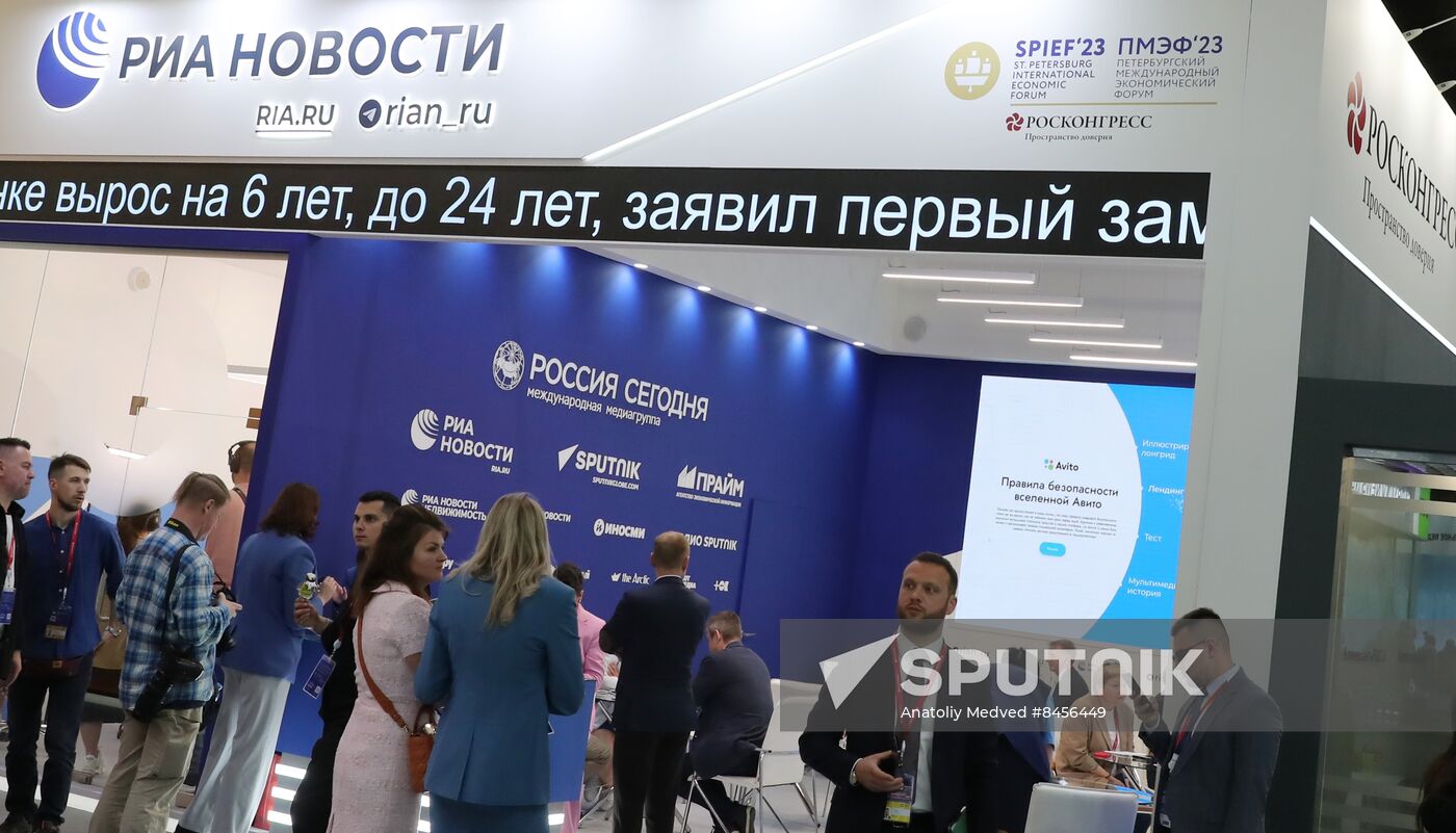 SPIEF-2023. RIA Novosti stand