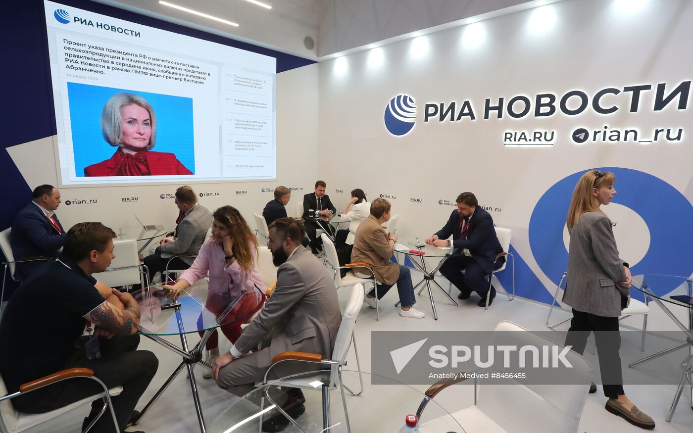 SPIEF-2023. RIA Novosti stand