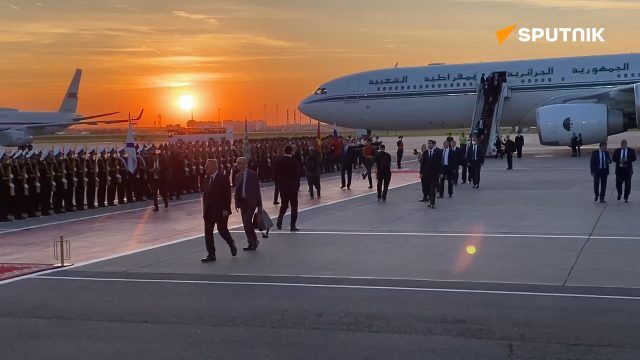 Algerian President Abdelmadjid Tebboune arrives in Russia for a state visit