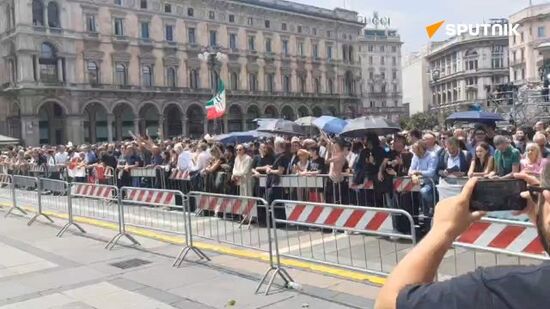 People bid farewell to former Italian Prime Minister Silvio Berlusconi 