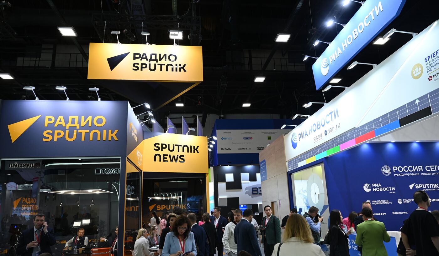 SPIEF-2023. Sputnik Radio studio