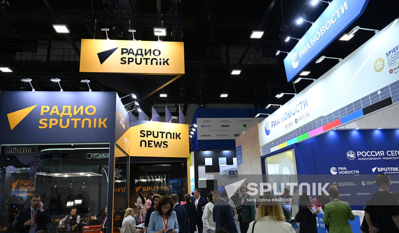 SPIEF-2023. Sputnik Radio studio