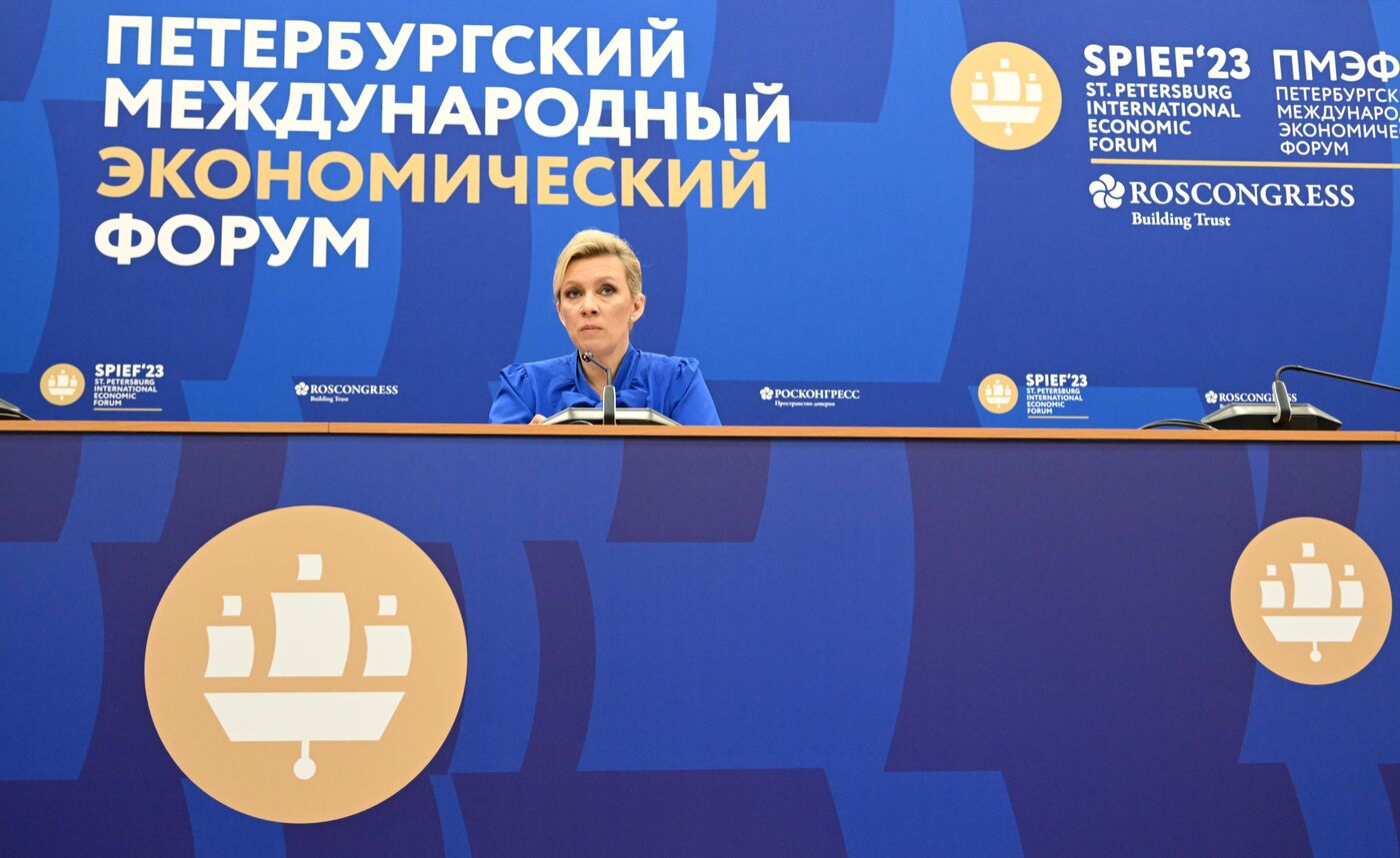 SPIEF-2023. Press briefing by Maria Zakharova