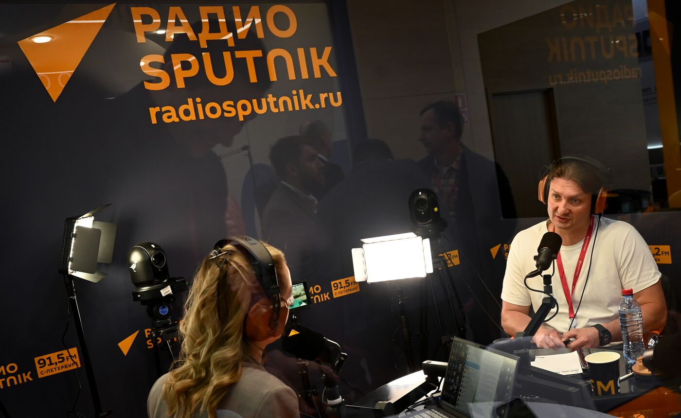 SPIEF-2023. Sputnik Radio studio