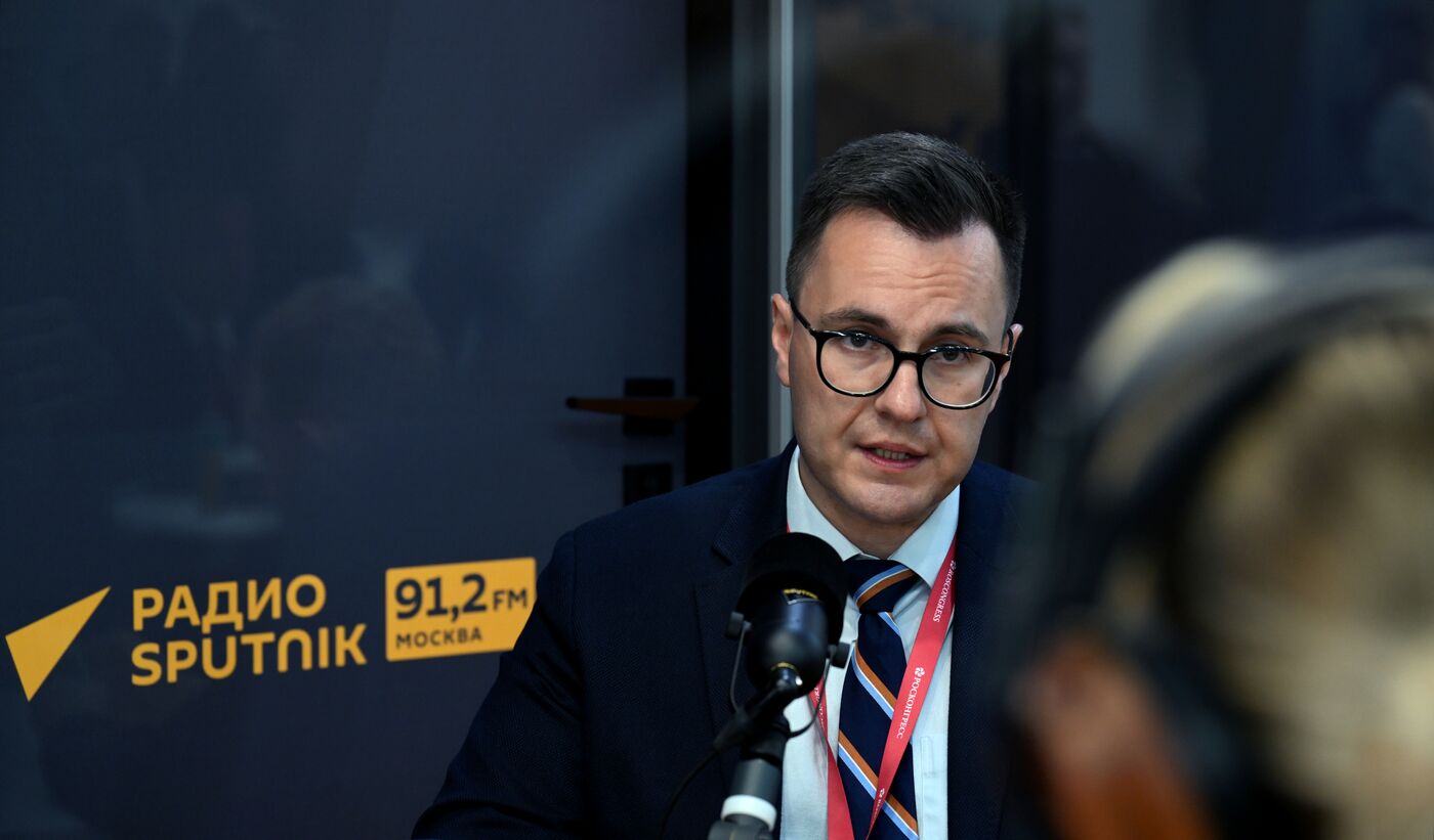 SPIEF-2023. Sputnik radio studio