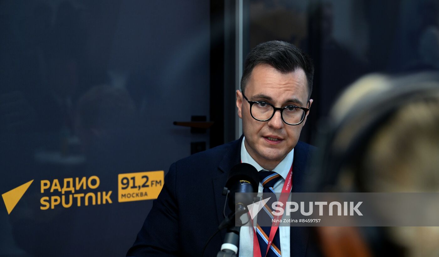 SPIEF-2023. Sputnik radio studio