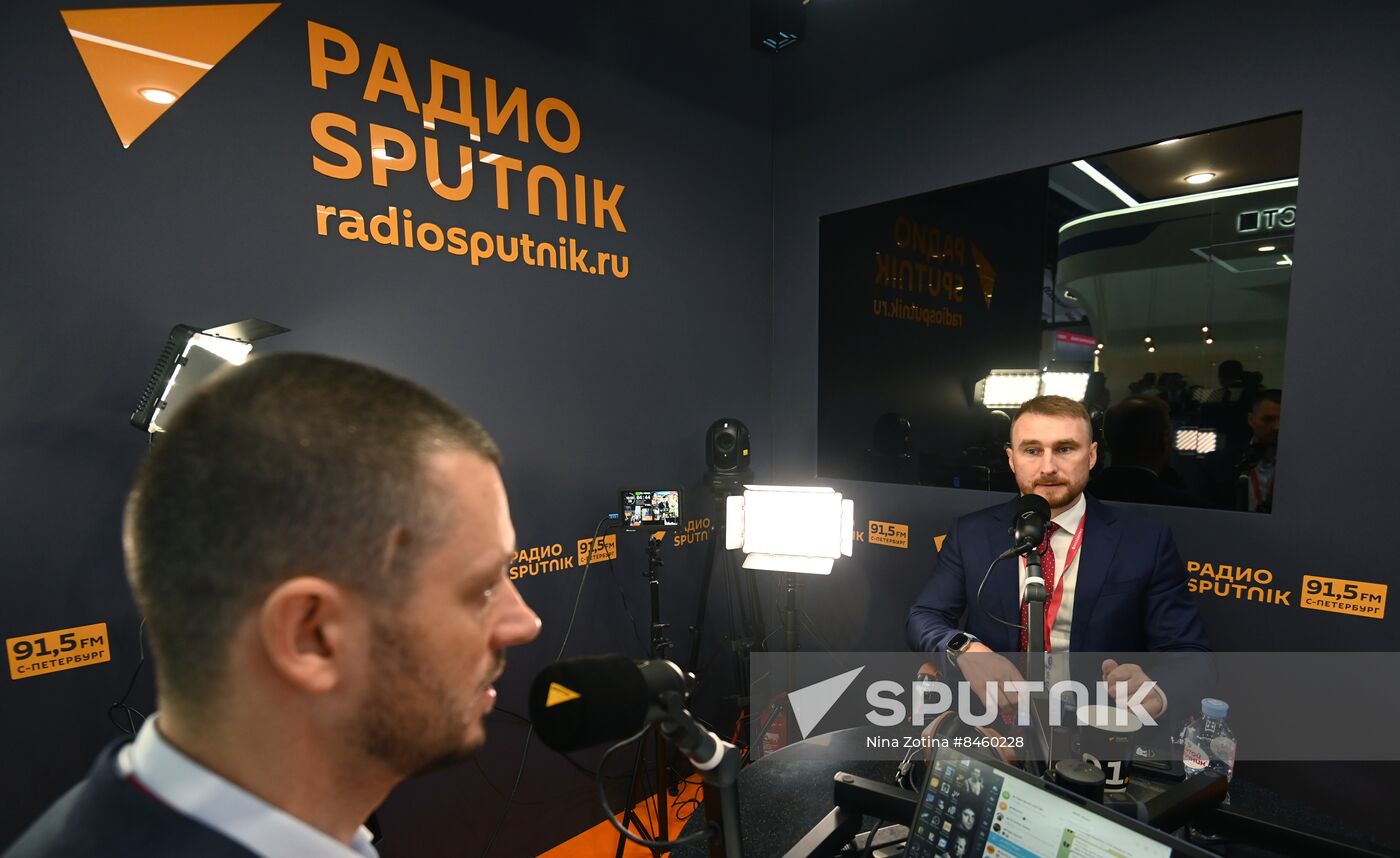 SPIEF-2023. Sputnik radio studio