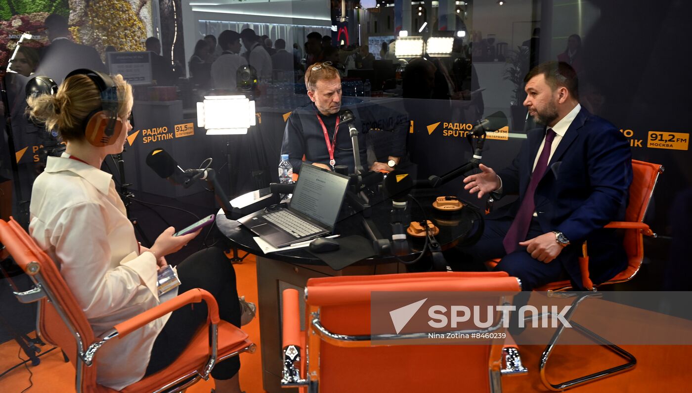 SPIEF-2023. Sputnik radio studio