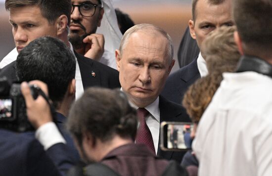 President of Russia Vladimir Putin attends SPIEF-2023