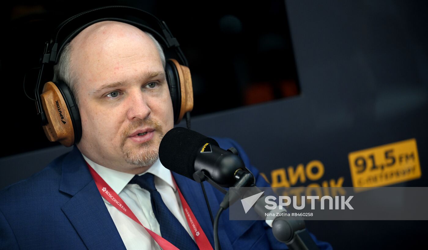 SPIEF-2023. Sputnik radio studio