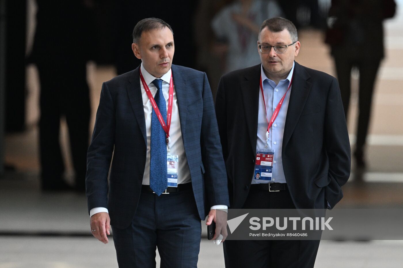 SPIEF-2023. Guests ahead of the plenary session