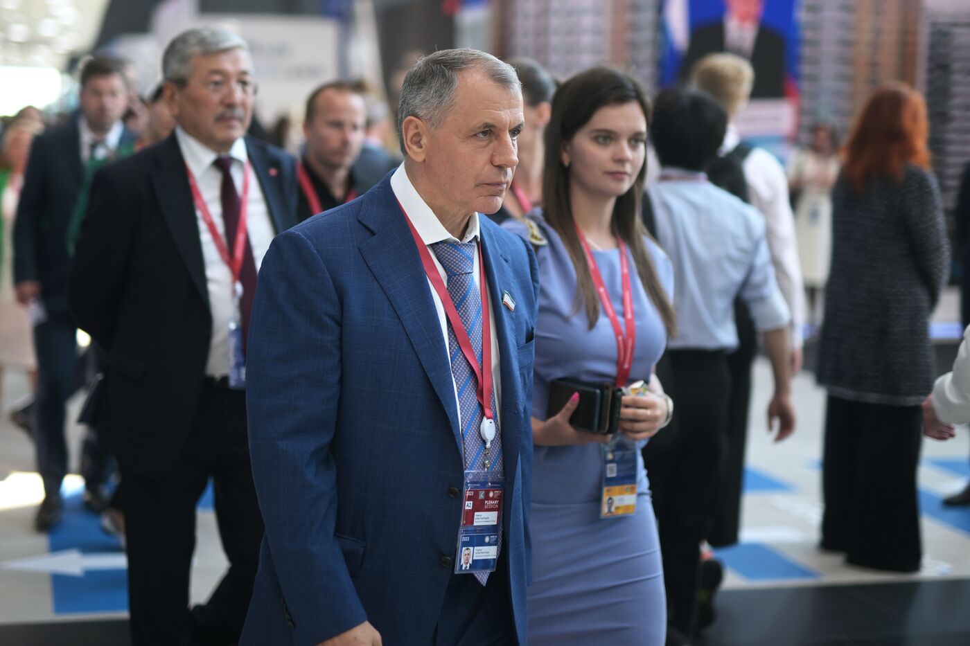 SPIEF-2023. Guests ahead of the plenary session