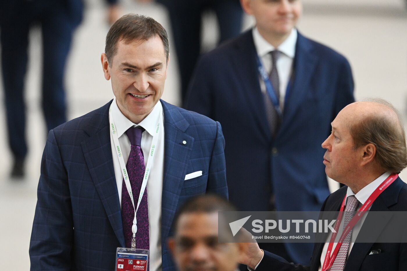 SPIEF-2023. Guests ahead of the plenary session