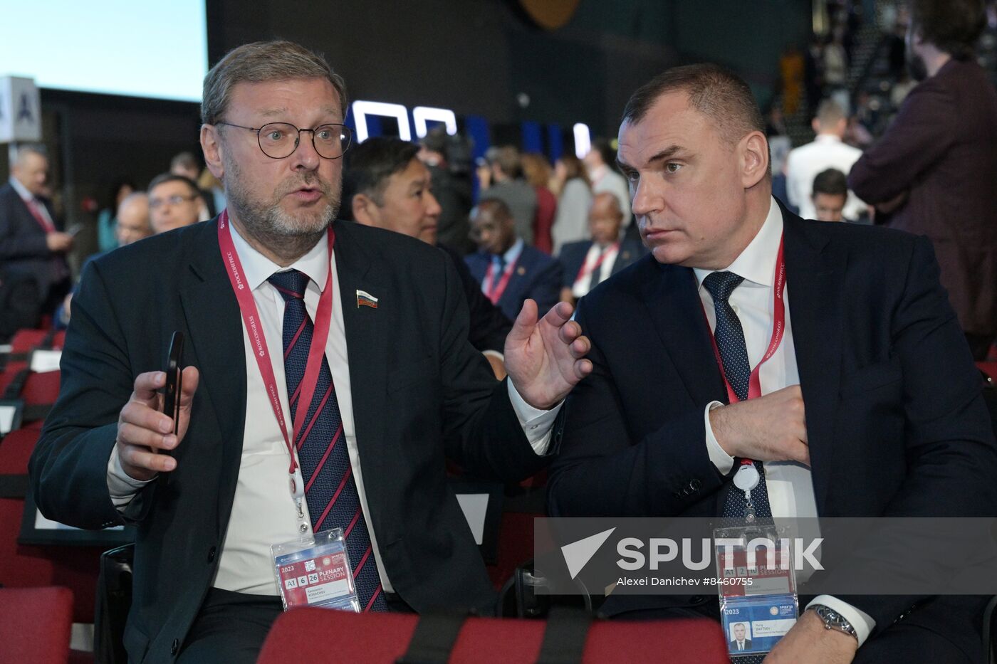 SPIEF-2023. Guests ahead of the plenary session