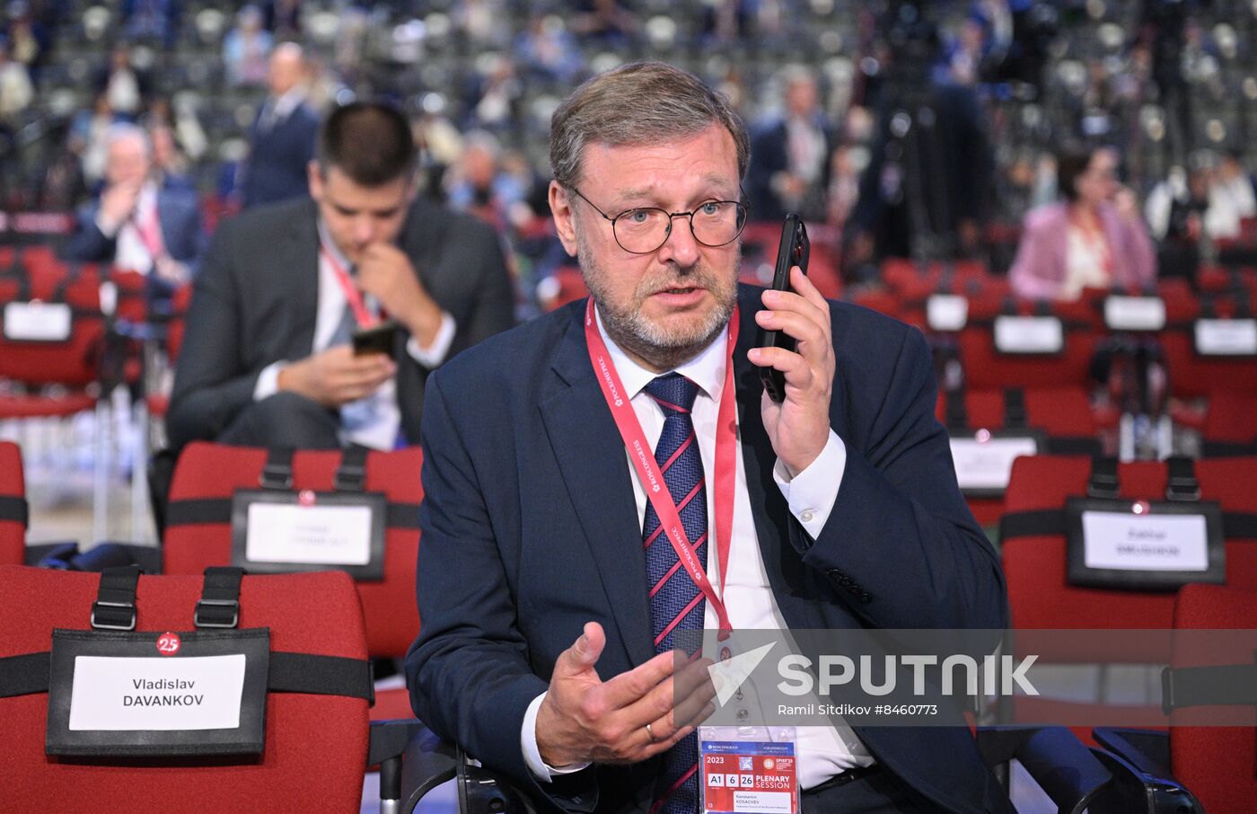 SPIEF-2023. Guests ahead of the plenary session