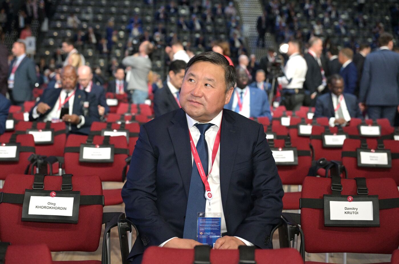 SPIEF-2023. Guests ahead of the plenary session