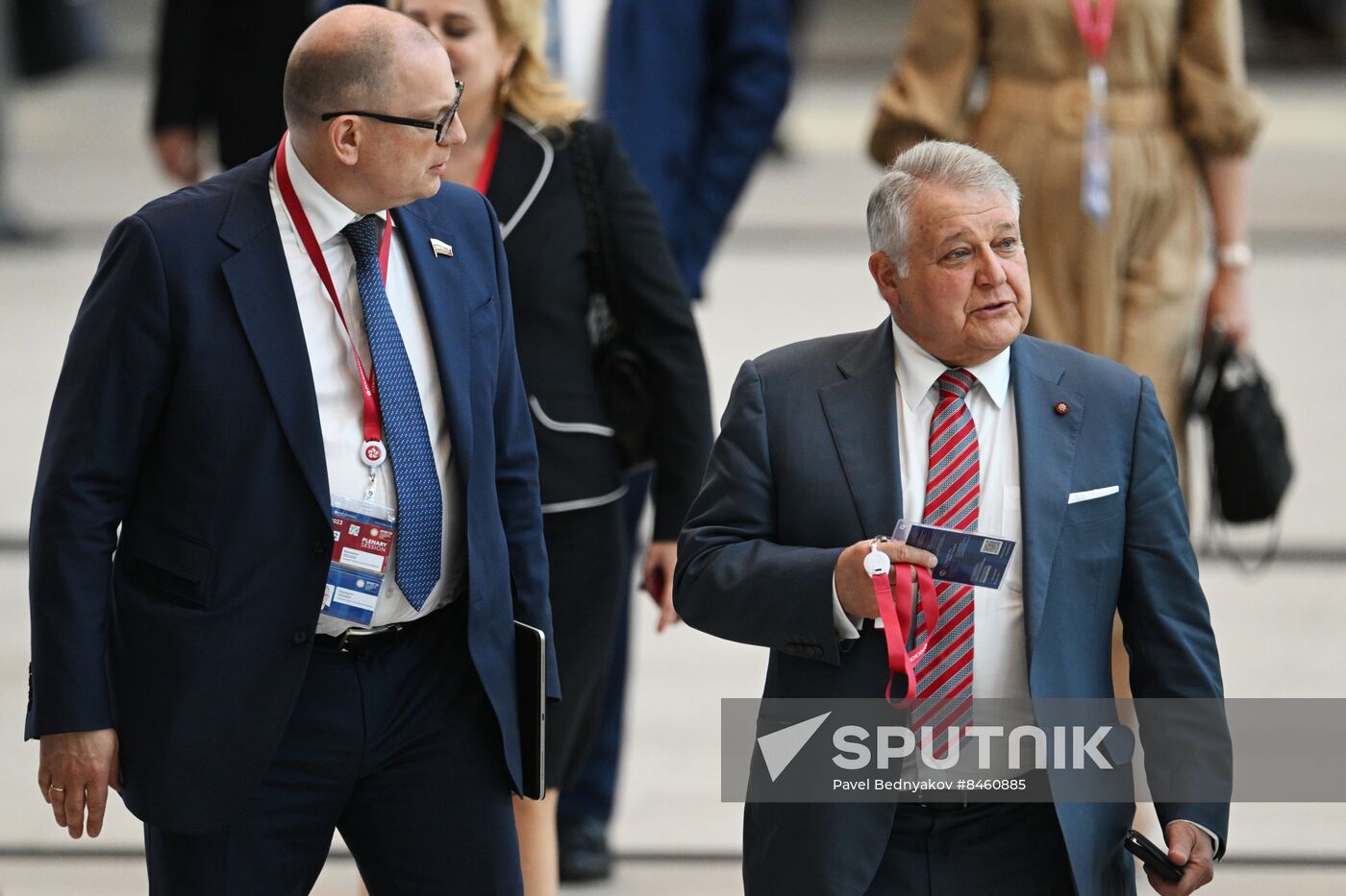 SPIEF-2023. Guests ahead of the plenary session