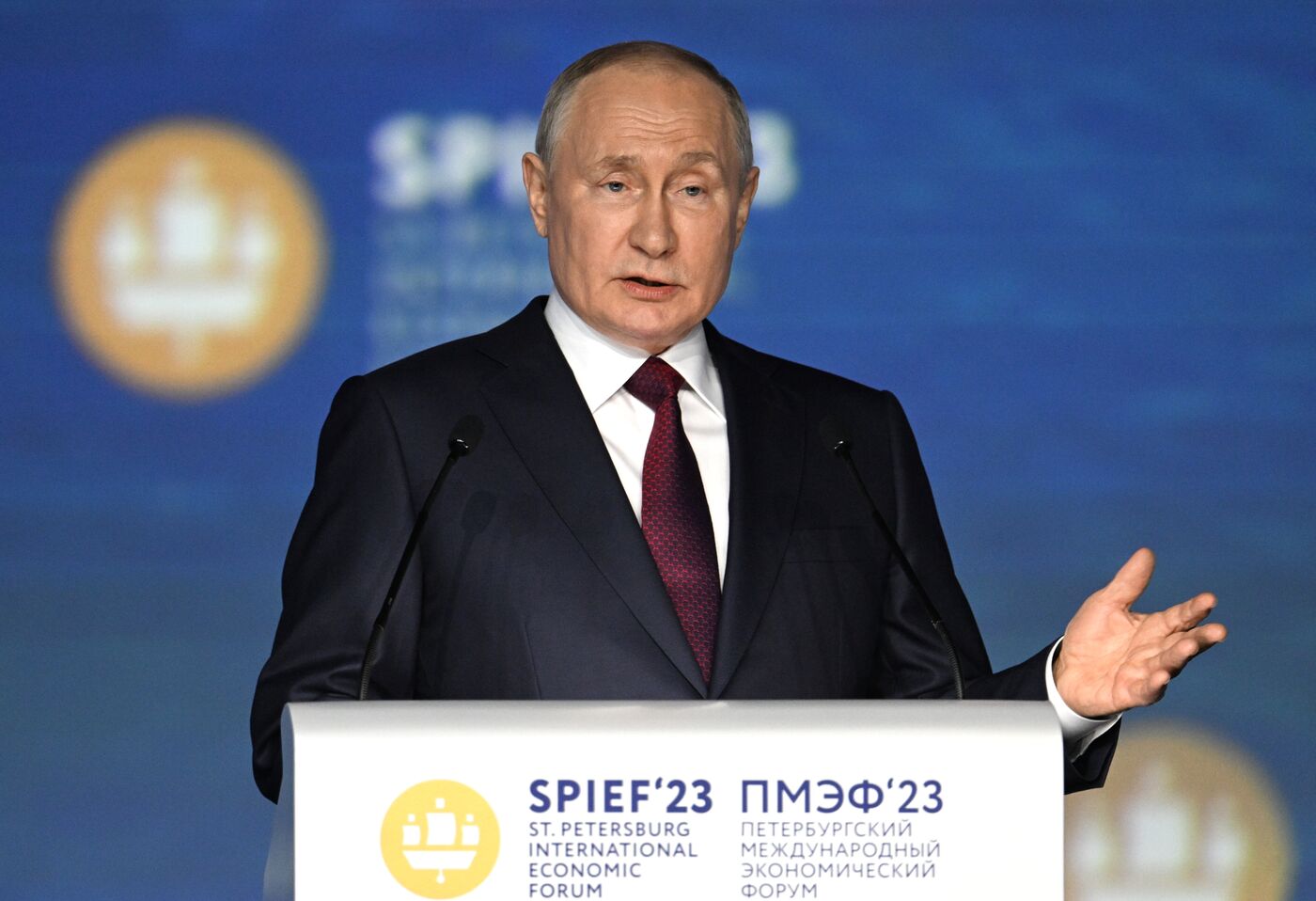 SPIEF-2023. President Vladimir Putin at the plenary session