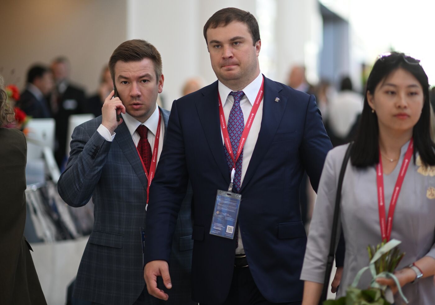 SPIEF-2023. Guests ahead of the plenary session