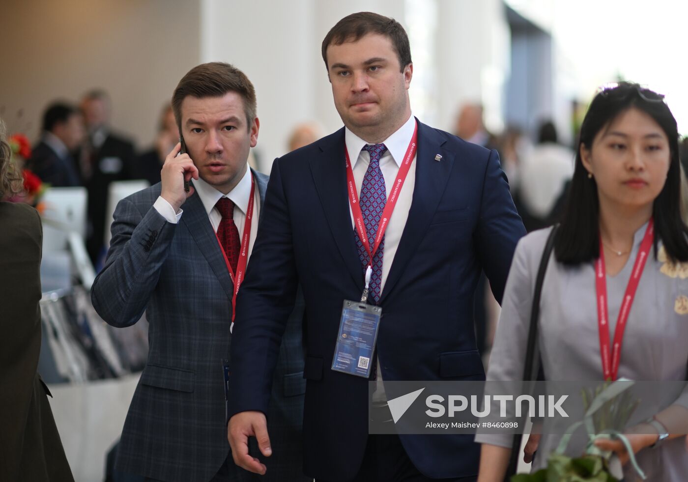 SPIEF-2023. Guests ahead of the plenary session