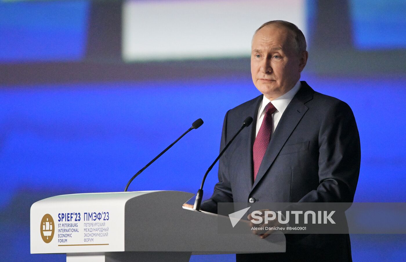 SPIEF-2023. President Vladimir Putin at the plenary session