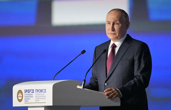 SPIEF-2023. President Vladimir Putin at the plenary session
