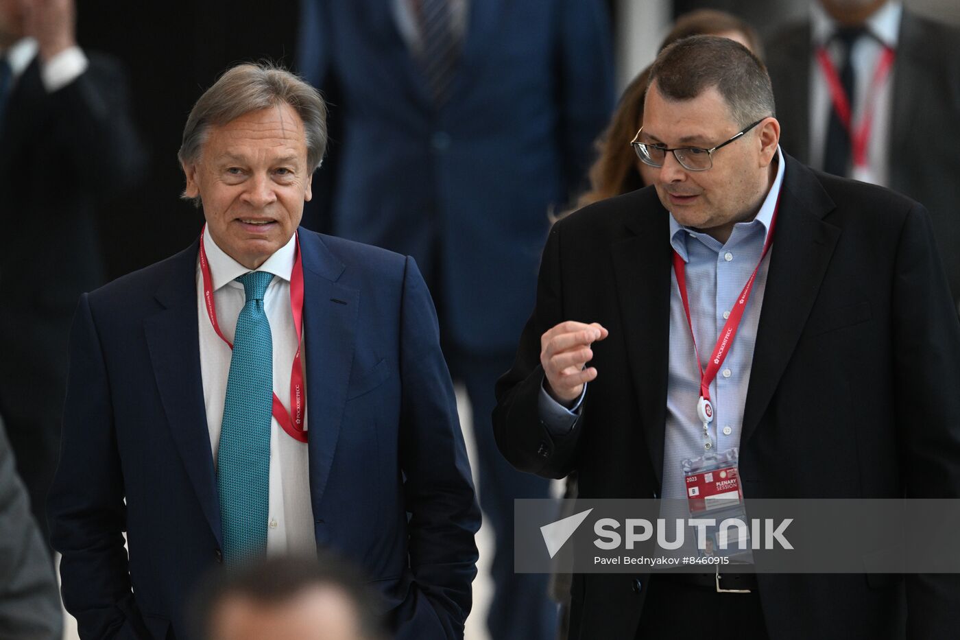 SPIEF-2023. Guests ahead of the plenary session