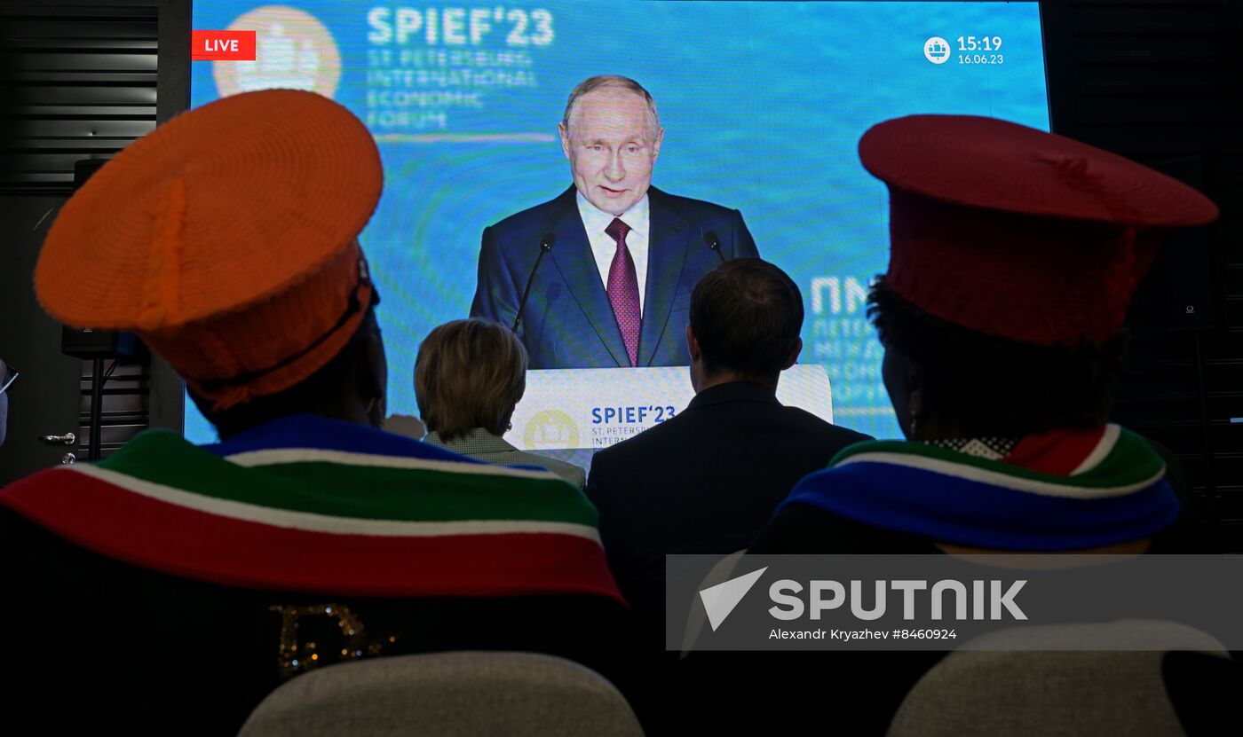 SPIEF-2023. Plenary session live broadcast