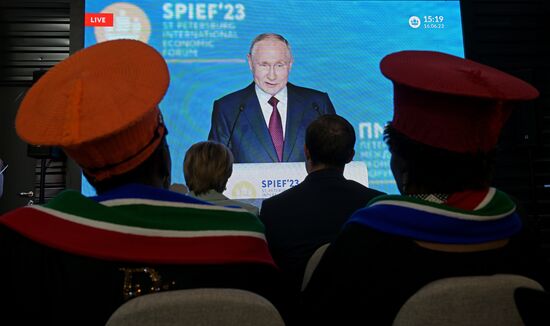 SPIEF-2023. Plenary session live broadcast