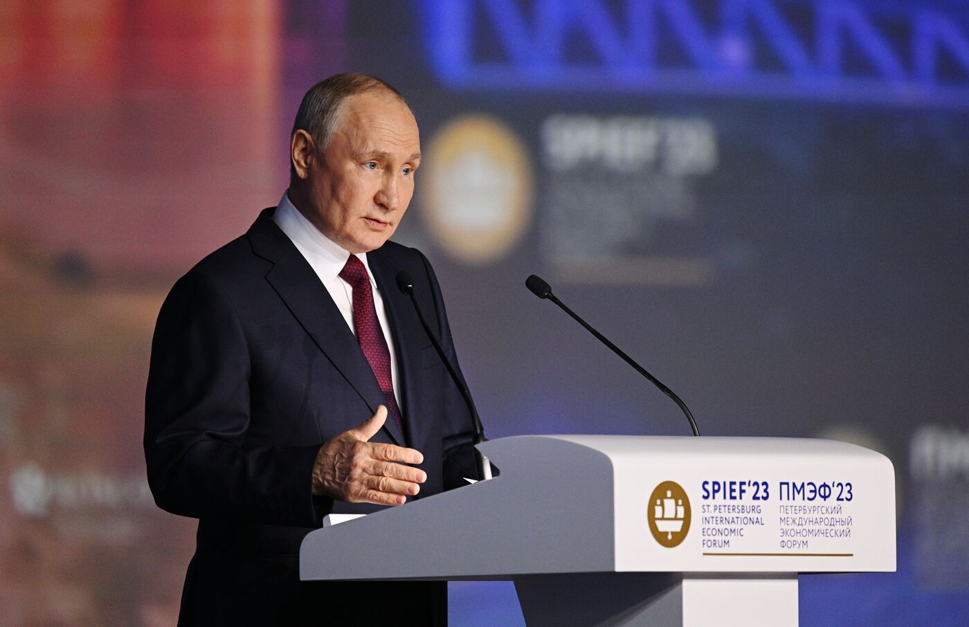 SPIEF-2023. President Vladimir Putin at the plenary session