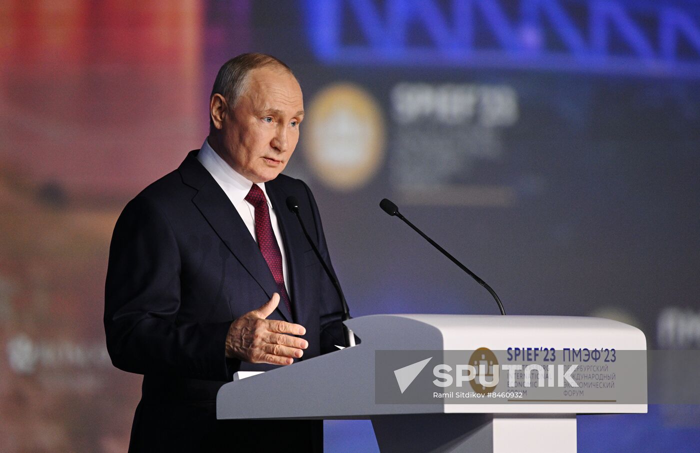 SPIEF-2023. President Vladimir Putin at the plenary session