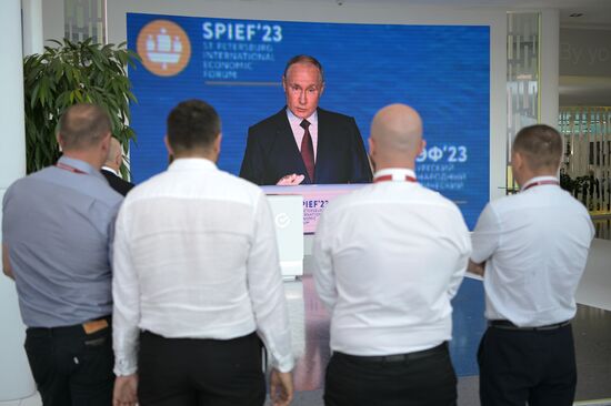 SPIEF-2023. Plenary session live broadcast