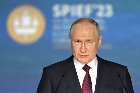 SPIEF-2023. President Vladimir Putin at the plenary session