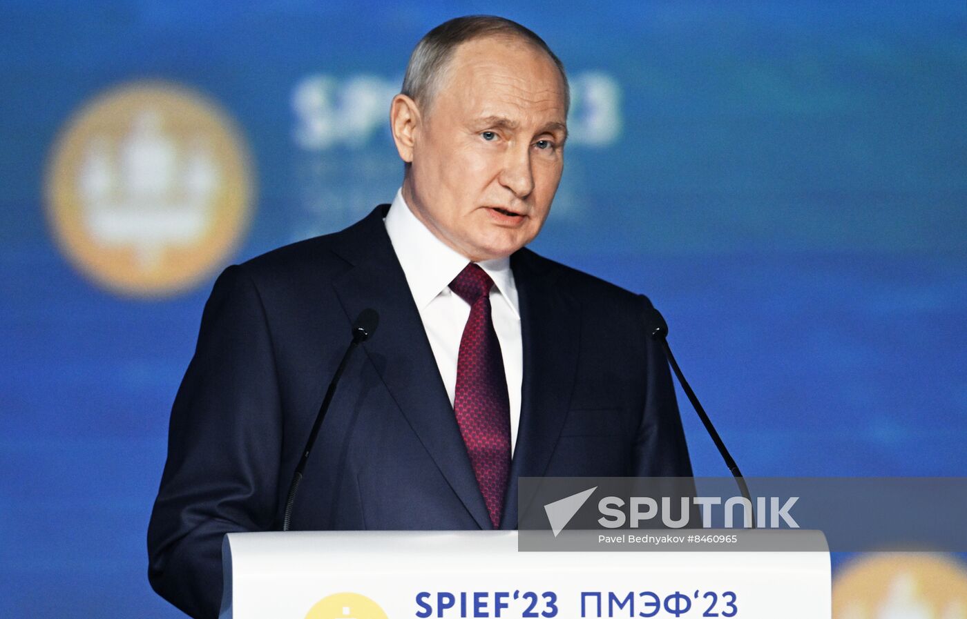 SPIEF-2023. President Vladimir Putin at the plenary session