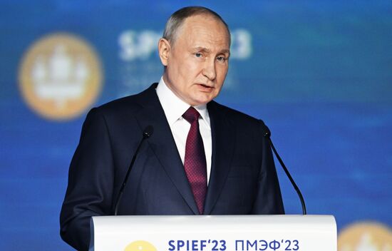 SPIEF-2023. President Vladimir Putin at the plenary session