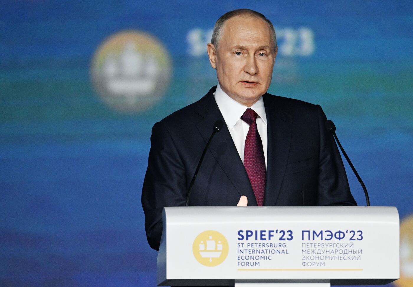 SPIEF-2023. President Vladimir Putin at the plenary session