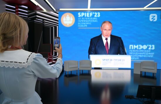 SPIEF-2023. Plenary session live broadcast