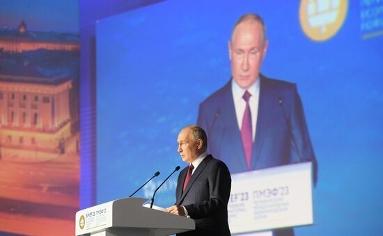 SPIEF-2023. President Vladimir Putin at the plenary session