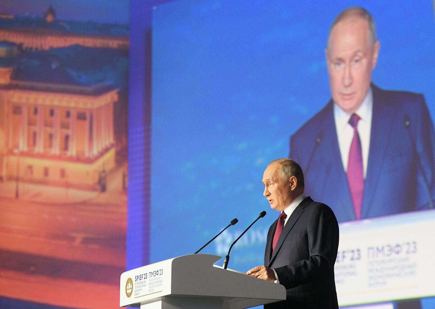 SPIEF-2023. President Vladimir Putin at the plenary session