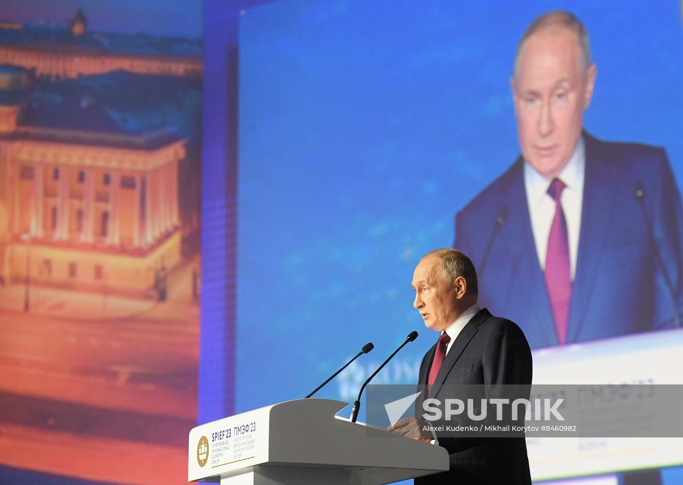 SPIEF-2023. President Vladimir Putin at the plenary session