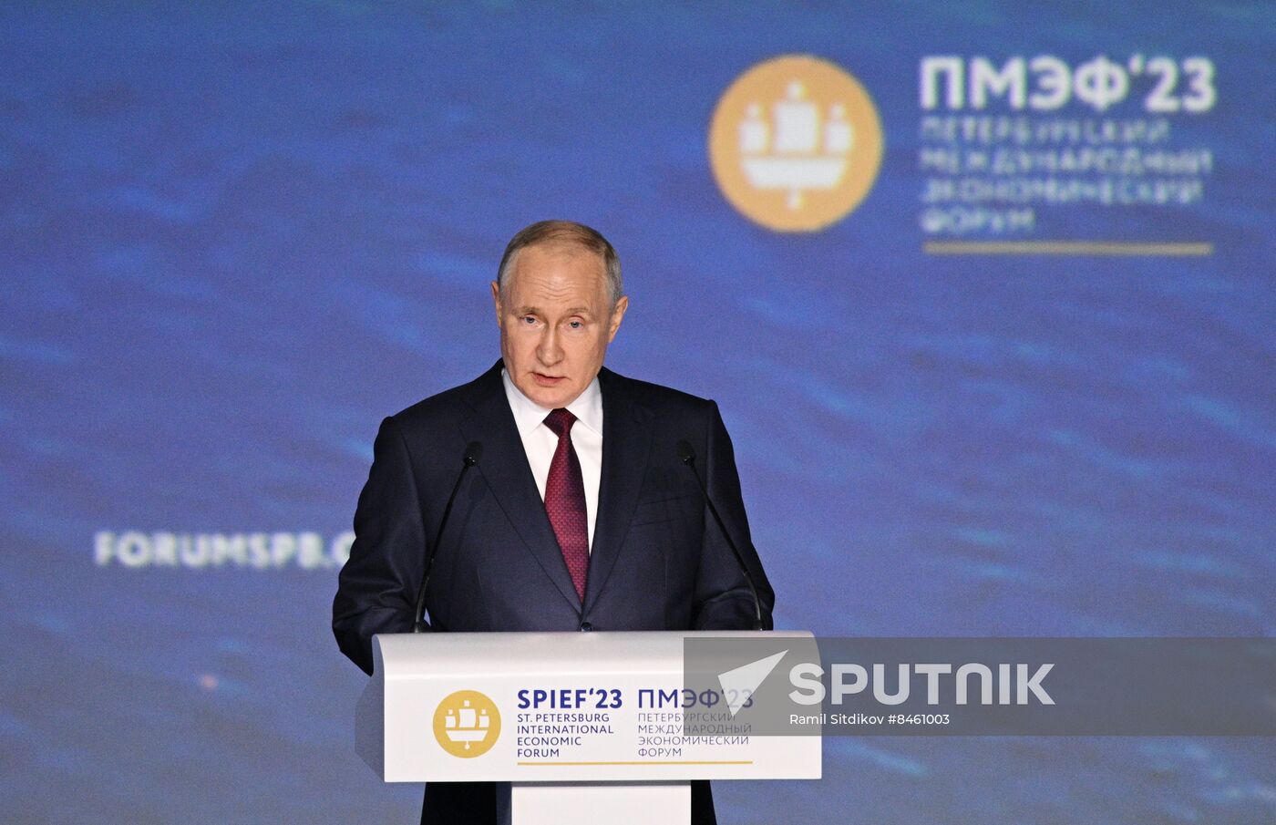 SPIEF-2023. President Vladimir Putin at the plenary session