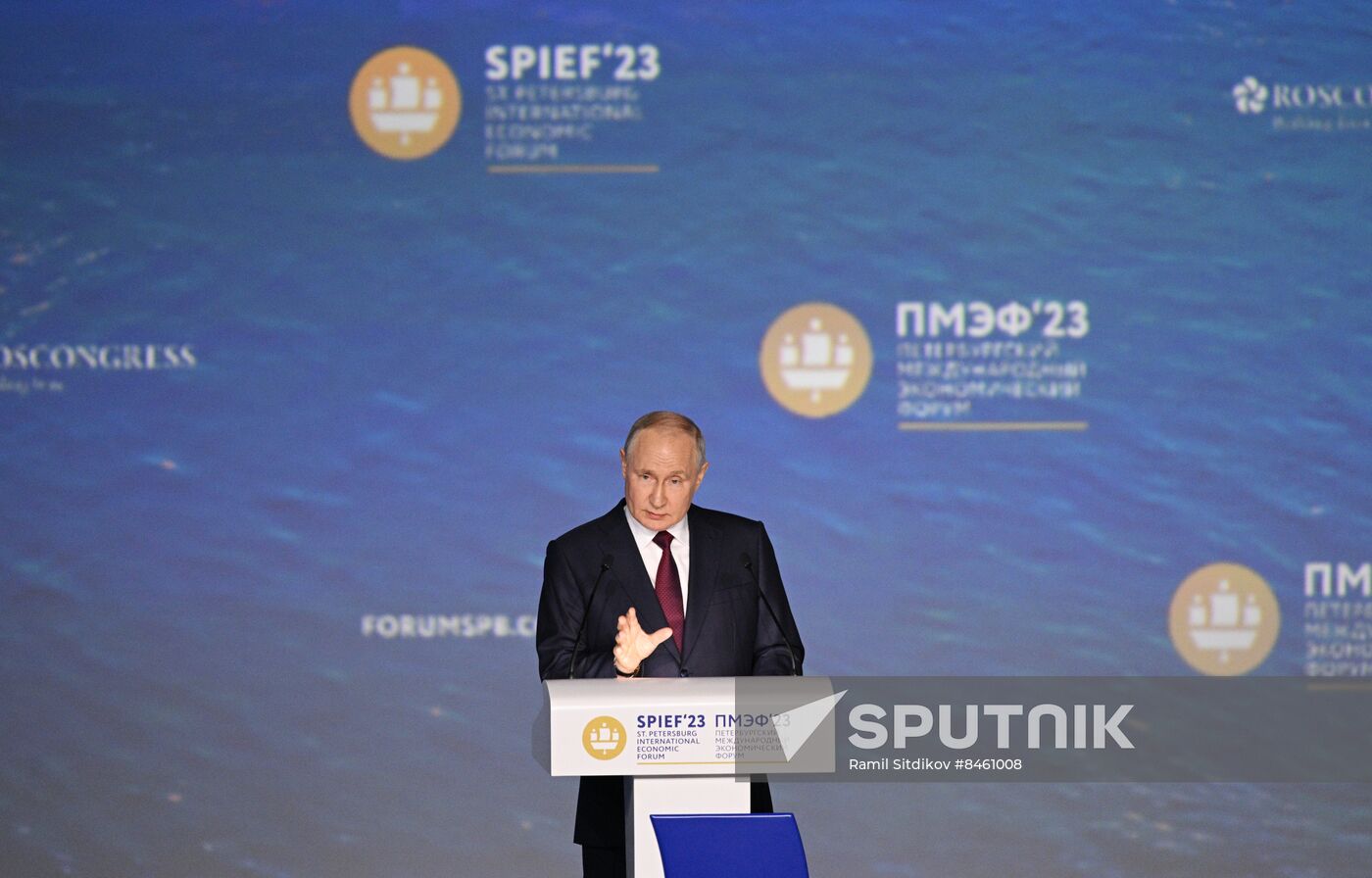 SPIEF-2023. President Vladimir Putin at the plenary session