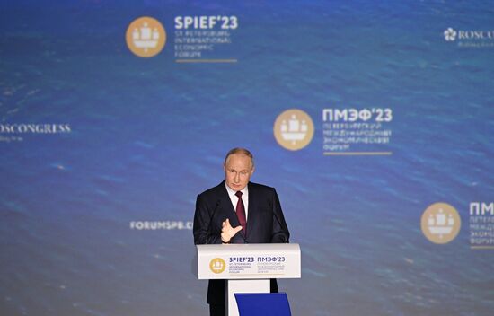 SPIEF-2023. President Vladimir Putin at the plenary session