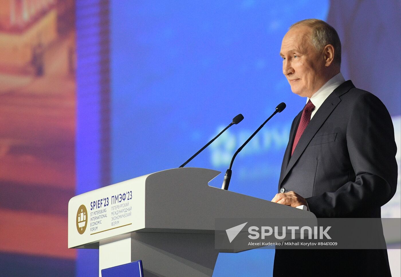 SPIEF-2023. President Vladimir Putin at the plenary session