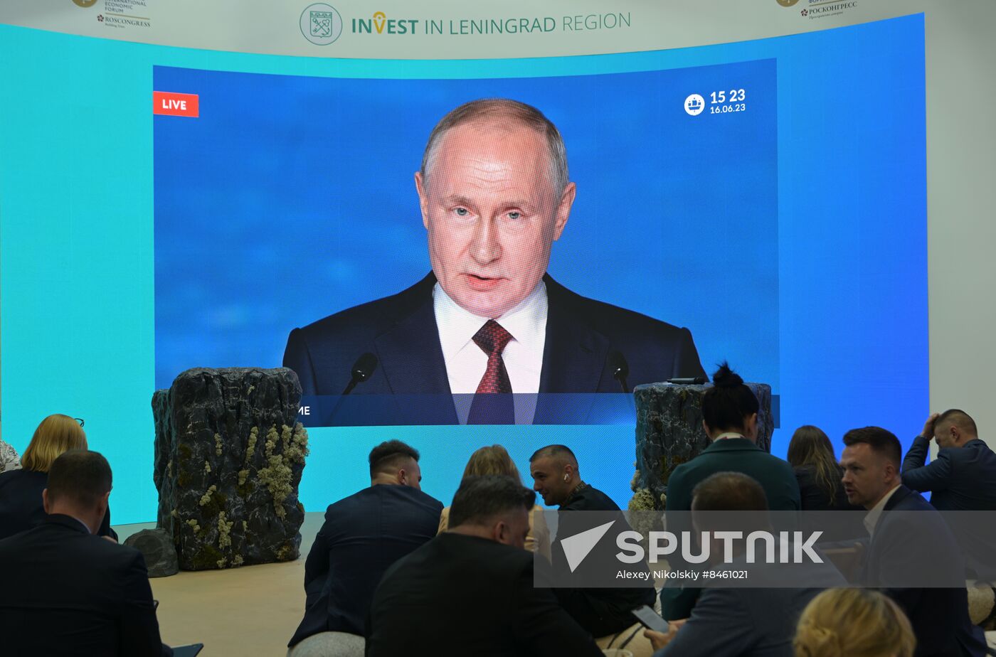 SPIEF-2023. Plenary session live broadcast